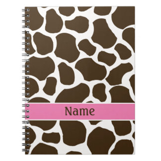 Carnet personnalisé d'impression de girafe