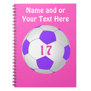 Carnet personnalisé du football pour des filles
