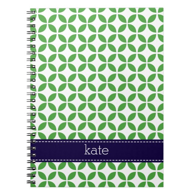 Carnet personnalisé Feuille moderne (Devant)