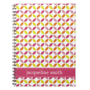 Carnet personnalisé Feuille moderne - Rose