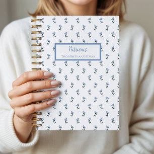 Carnet personnalisé Fleur Bleue