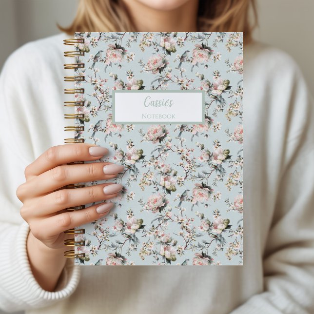 Carnet personnalisé Fleur de l'oiseau (Bird Blossom Notebook)