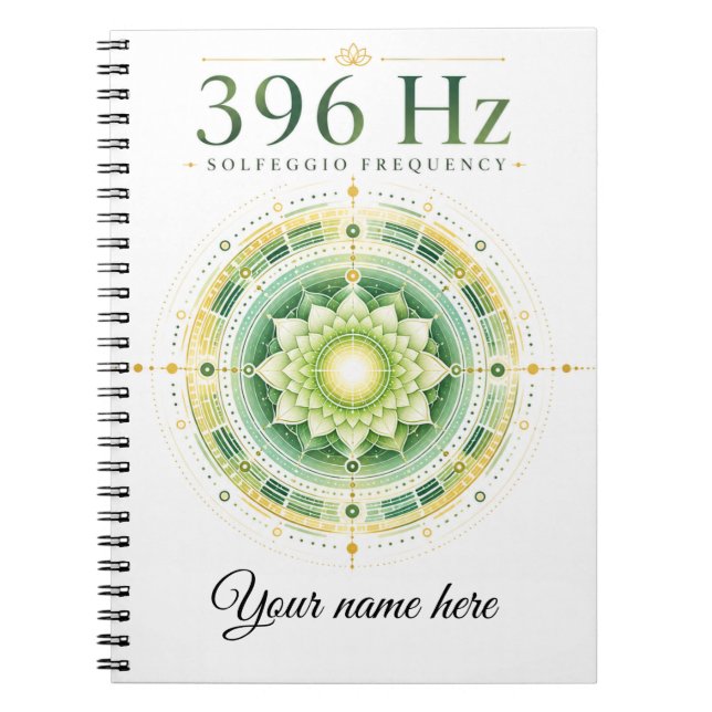Carnet personnalisé Fréquence Solfège 396 Hz  (Devant)