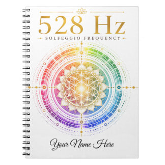 Carnet personnalisé Fréquence Solfège 528 Hz