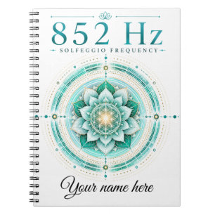 Carnet personnalisé Fréquence Solfège 852 Hz