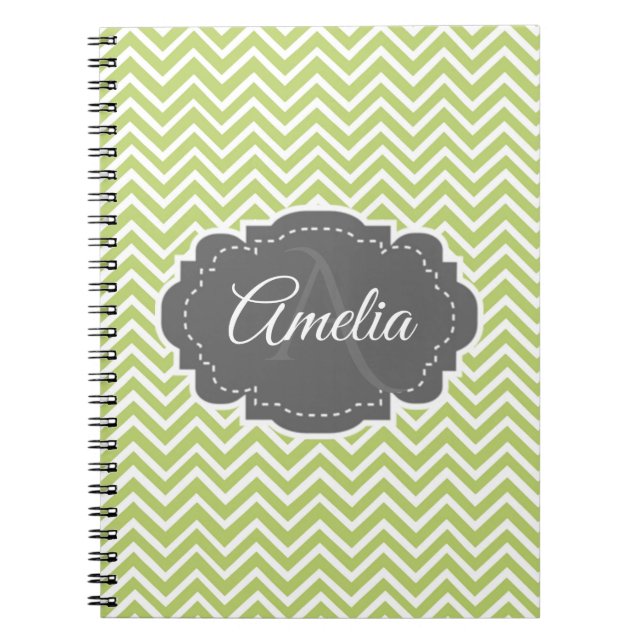 Carnet personnalisé Green Chevron (Devant)
