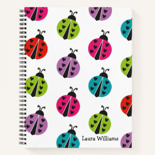 Carnet Personnalisé Ladybug coloré moderne