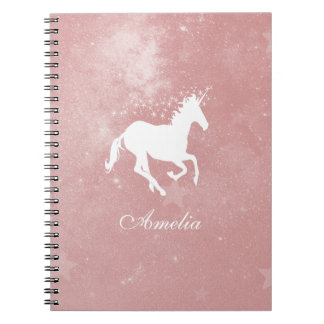 Carnet personnalisé Licorne Rose