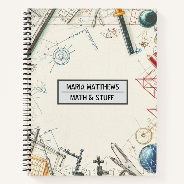 Carnet personnalisé mathématique (Devant)