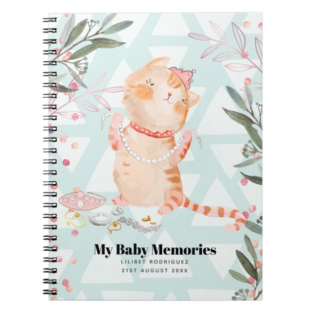 Carnet Personnalisé Mes souvenirs de bébé Princesse Kitte (Devant)