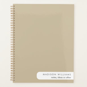 Carnet personnalisé minimaliste beige   Personnali