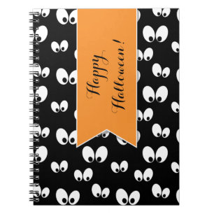Carnet personnalisé Motif des yeux d'Halloween