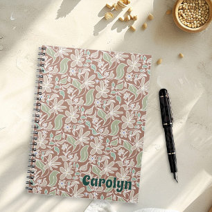 Carnet personnalisé motif jardin de campagne