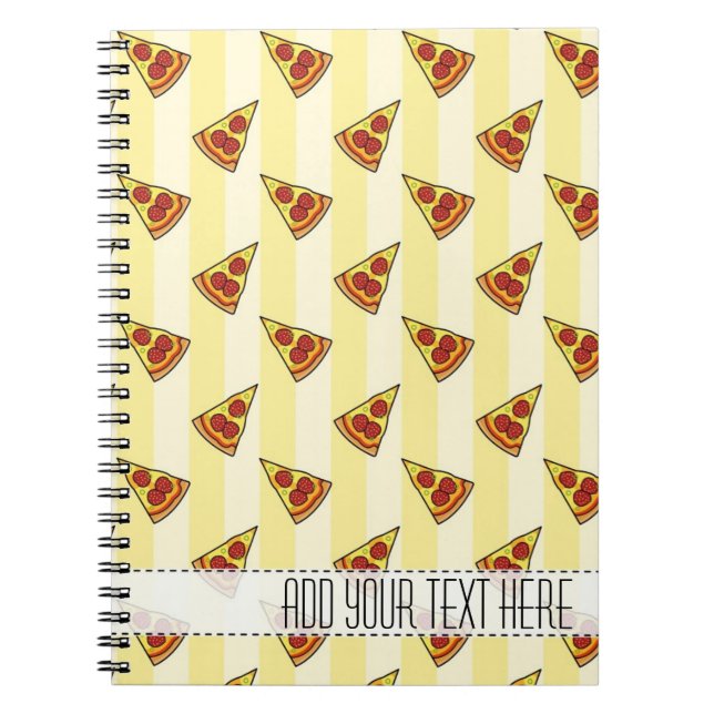 Carnet personnalisé Motif Pizza (Devant)