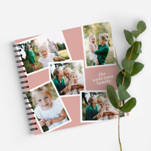 Carnet Personnalisé multi photo rose blush élégant modern