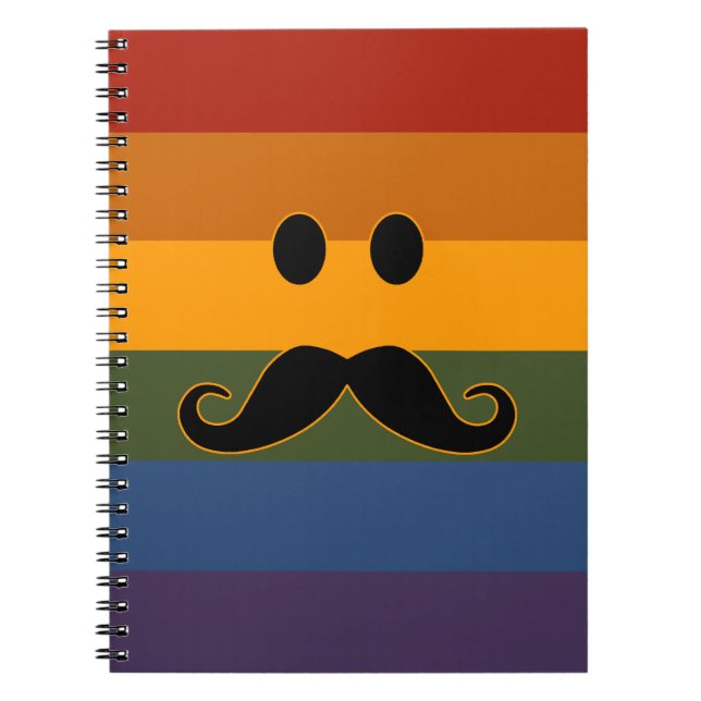Carnet personnalisé Mustache Pride (Devant)