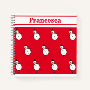 Carnet personnalisé Noël Snowman