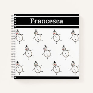 Carnet personnalisé Noël Snowman