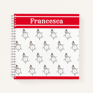 Carnet personnalisé Noël Snowman
