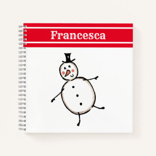 Carnet personnalisé Noël Snowman