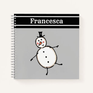 Carnet personnalisé Noël Snowman