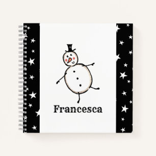Carnet personnalisé Noël Snowman