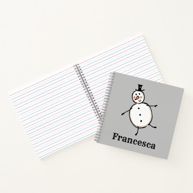 Carnet personnalisé Noël Snowman (Intérieur)