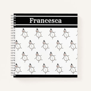Carnet personnalisé Noël Snowman