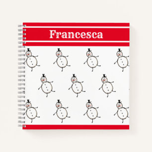 Carnet personnalisé Noël Snowman