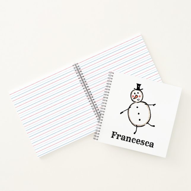 Carnet personnalisé Noël Snowman (Intérieur)