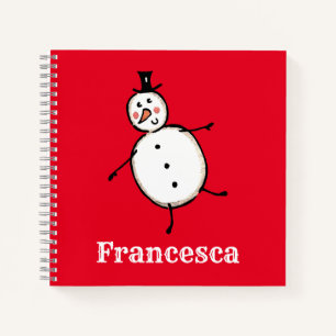 Carnet personnalisé Noël Snowman