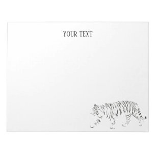 Carnet personnalisé noir et blanc Tigre