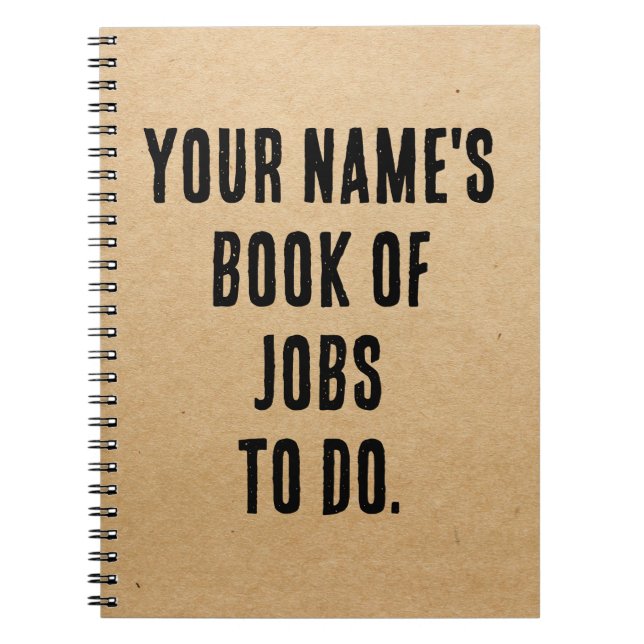 Carnet personnalisé nom personnalisé carnet spiral (Devant)