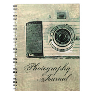 Carnet personnalisé par appareil-photo vintage
