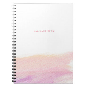 Carnet personnalisé par lavage d'aquarelle de