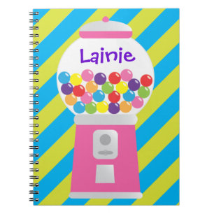 Carnet personnalisé par machine rose de Gumball