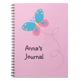 Carnet personnalisé par papillon lunatique mignon