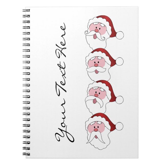 carnet personnalisé père Noël Mustaches (Devant)