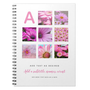 Carnet personnalisé Photos Modèle Texte initial