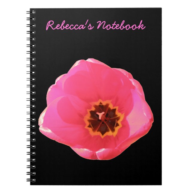 Carnet personnalisé Pink Tulip (Devant)