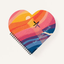 Carnet personnalisé Planche de paddle coucher de s