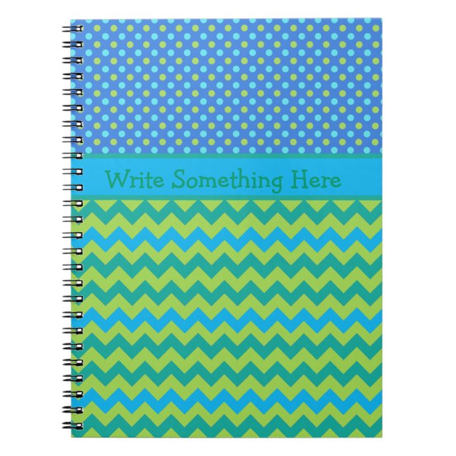 Carnet personnalisé : Pois et Chevrons (Devant)