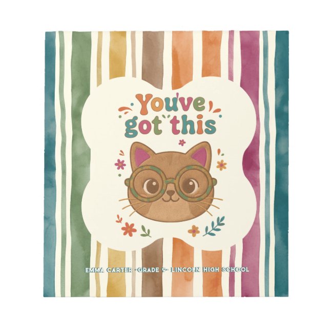 Carnet personnalisé pour chat | Journal scolaire (Devant)