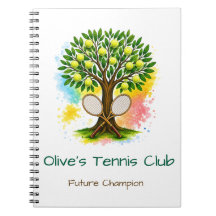 Carnet personnalisé pour club de tennis pour enfan