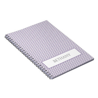 Carnet personnalisé Purple Simple Chevron