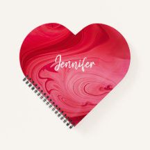 Carnet personnalisé Red Hot Swirls
