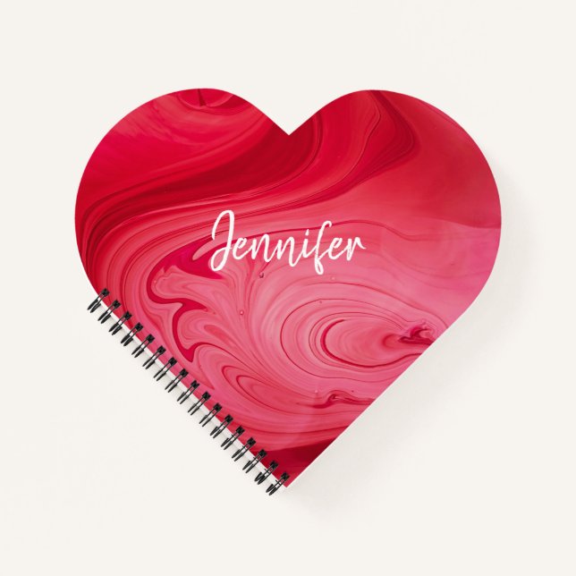 Carnet personnalisé Red Hot Swirls (Devant)