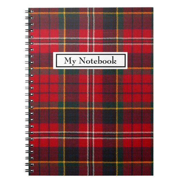 Carnet personnalisé - Red Tartan Macpherson Clan (Devant)