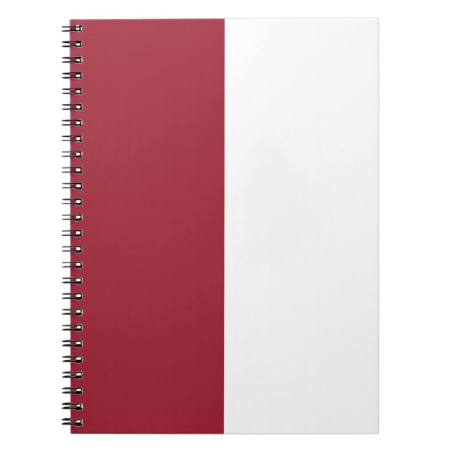 Carnet PERSONNALISÉ rouge et blanc (Devant)