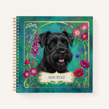 Carnet personnalisé Schnauzer noir